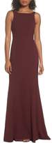 Thumbnail for your product : Amsale Joelle Low Back Crepe Gown