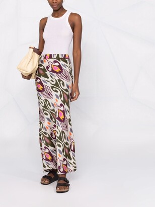 Bazar Deluxe Abstract-Print Mid-Length Skirt