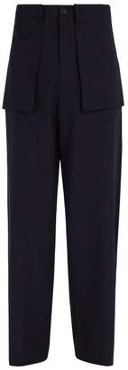 Jw Anderson - Exaggerated Pocket Wool Trousers - Mens - Navy