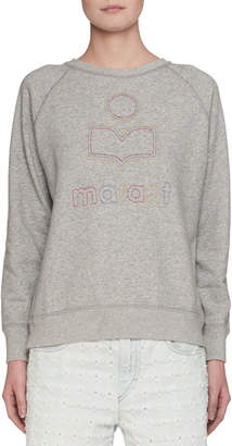 Etoile Isabel Marant Milly Logo Patchwork Cotton Sweatshirt