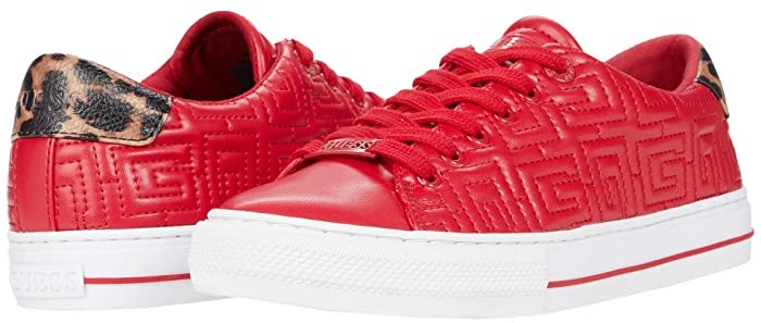 red guess tennis shoes