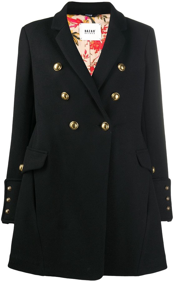 Bazar Deluxe DoubleBreasted Military Coat ShopStyle