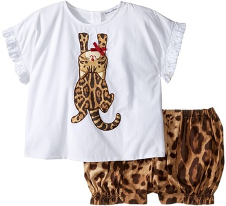 Dolce & Gabbana Kids - Zambia T-Shirt/Shorts One-Piece Girl's Suits Sets