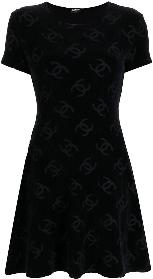 CHANEL Pre-Owned 2002 Surf Line graphic-print Minidress - Farfetch