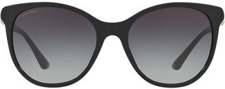 Bvlgari Bv8175b 55 Black Round Sunglasses