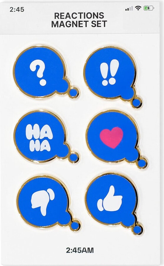 Reactions Magnet Set - Unique Magnets, Pop Culture Funny Set, Ios Reaction Gift