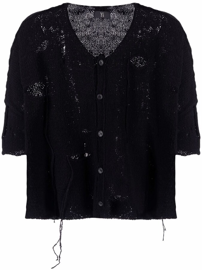 black short sleeve cardigan
