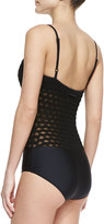 Thumbnail for your product : Jean Paul Gaultier Smooth/Netted Combo One-Piece Swimsuit