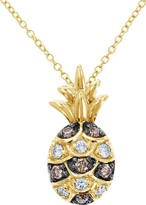 Thumbnail for your product : LeVian 14K Honey Gold™,Chocolate Diamonds® &Vanilla Diamonds® Pineapple Pendant Necklace