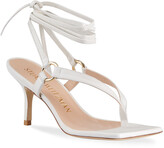 Thumbnail for your product : Stuart Weitzman Lalita 75 Thong Harness Ankle-Tie Sandals