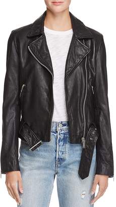 Aqua Leather Moto Jacket - 100% Exclusive