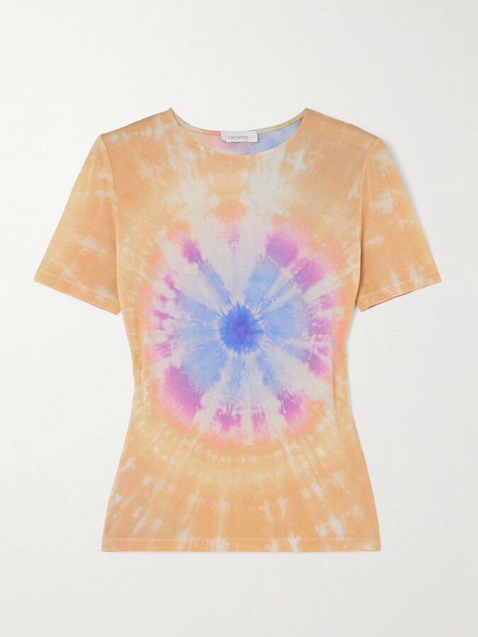 RABANNE - Second Skin Tie-dyed Stretch-jersey T-shirt - Multi