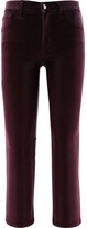 Thumbnail for your product : J Brand Selena Mid-Rise Cropped Boot Cut Coated Jeans