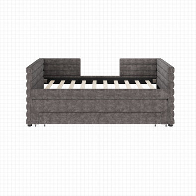 Harper&Bright Designs 3 Drawers Upholstered Daybed With Trundle