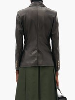 Thumbnail for your product : Gucci Single-breasted Leather Jacket - Black