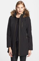 Thumbnail for your product : Calvin Klein Faux Fur Trim Soft Shell Jacket