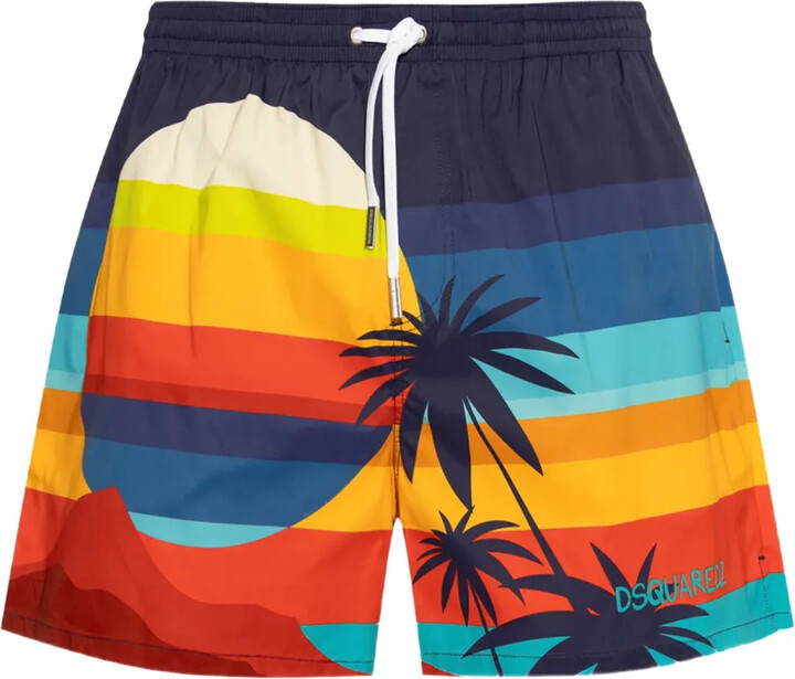DSQUARED2 Tropical Landscape Swim Shorts