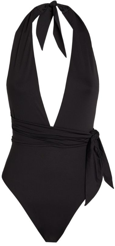 black tie waist swimsuit