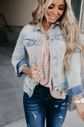 metallic jean jacket