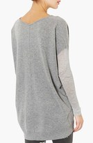 Thumbnail for your product : Topshop Mixed Media Drop Shoulder Sweater