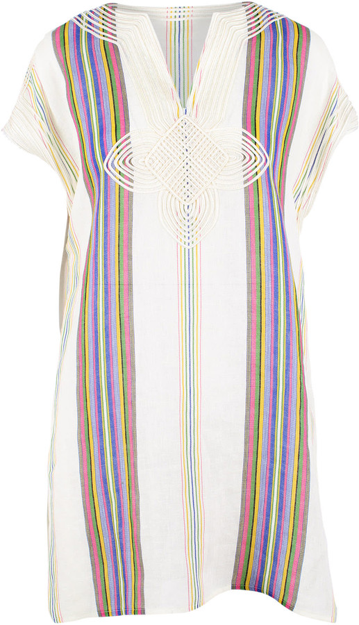 tory burch linen ruffle dress