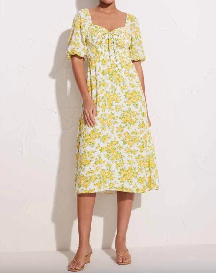 Faithfull The Brand Velika Midi Dress In Morello Floral Print