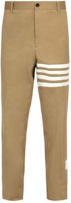 Thom Browne Mid Rise Cotton Chino Trousers - Mens - Camel