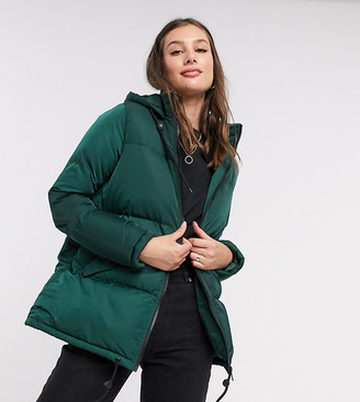 Brave Soul Tall cello hooded puffer jacket - ShopStyle