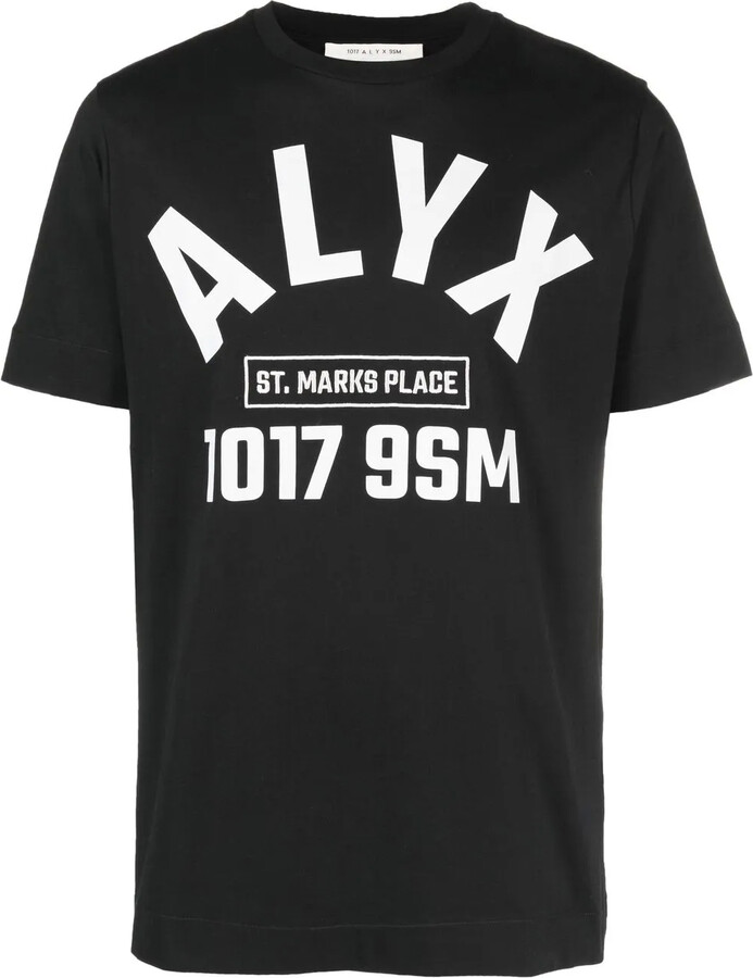 ★ALYX★ Logo Print Man to Man Black AAUSW0184FA01BLK0001 AA Alyx Logo-print Crew Neck Sweatshirt In Black | ModeSens