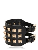 Thumbnail for your product : Valentino Large Rockstud Leather Bracelet