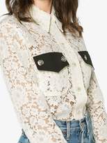 Thumbnail for your product : Calvin Klein lace long sleeve shirt