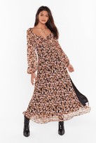 Thumbnail for your product : Nasty Gal Womens Nothin' Bud Love Floral Maxi Dress - Black - 4