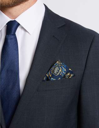 Marks and Spencer Pure Silk Printed Pocket Square