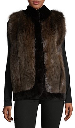 sheared beaver vest