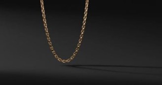 David Yurman Elongated Box Chain In 18K Gold, 6Mm