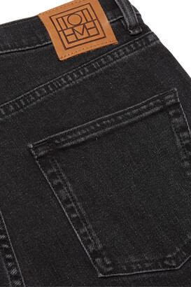 Totême Twisted Seam High-rise Straight-leg Jeans - Black