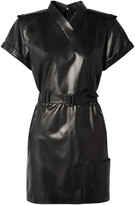 Thumbnail for your product : Tom Ford Belted Leather Mini Dress