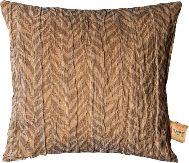The House of Lyria Fleo leaf-print cushion