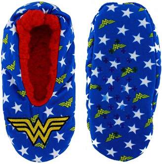 Bioworld DC Comics Wonder Woman Plush Fuzzy Slippers Womens Socks Footies SM-XL