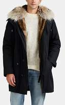 Thumbnail for your product : Yves Salomon Army by Men's Fur-Lined & -Trimmed Down Cotton-Blend Parka - Black