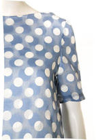 Thumbnail for your product : Karen Walker Blue White Polka Dot Short Sleeve Stellar Dress Sz 0
