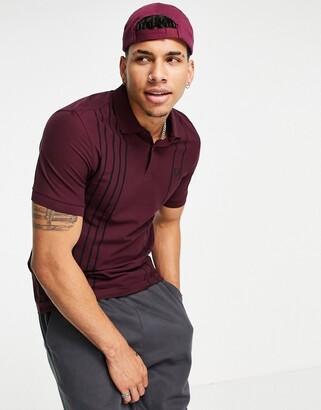 Fred Perry refined pique striped polo in burgundy - ShopStyle Short Sleeve  Shirts