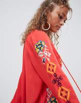 Thumbnail for your product : Glamorous embroidered blouse with tassel detail