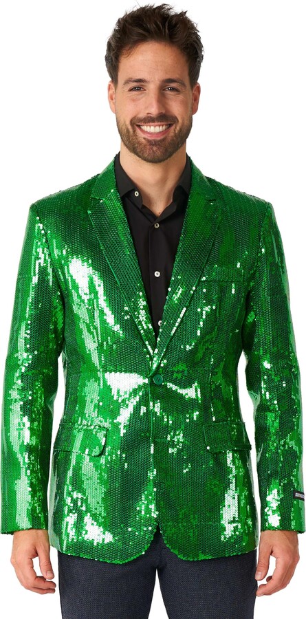 SUITMEISTER Sequins Christmas Blazer for Men Slim Fit Shiny