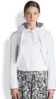 Thumbnail for your product : Jil Sander Cropped Techno Hooded Jacket