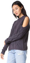 Thumbnail for your product : J.o.a. Cable Cold Shoulder Sweater