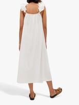 Thumbnail for your product : MANGO Frill Neck Cotton Midi Dress, Off White