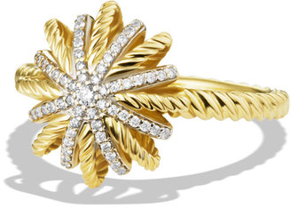 David Yurman Starburst Ring with Diamonds in Gold