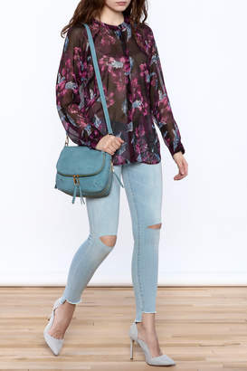 KUT from the Kloth Sheer Floral Blouse