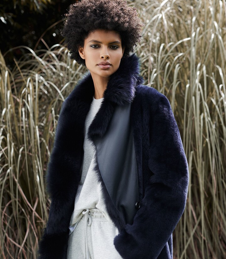 shearling coat womens sale